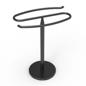 Porte-serviettes moderne en laiton à 3 barres, support de bain fixe, sur pied, pour rangement de salle de bain, fait main, en promotion - Product Image 2