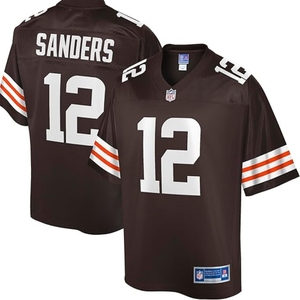 Maillot de l'équipe des Cleveland Browns pour hommes, modèle Shedeur Sanders, couleur marron - Product Image 1