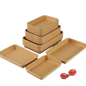 Caja de embalaje de alimentos de artículo nuevo superventas biodegradable con tapa transparente PET para ensalada de Sushi