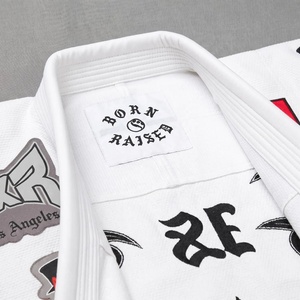 ชุดยิวยิตสูสีขาวแบบกำหนดเอง ยี่ห้อ Shoyorol x Born x Raised สำหรับบราซิลเลียนยิวยิตสู ชุดกิโมโนยิวยิตสู ชุดยูนิฟอร์มศิลปะการต่อสู้ - Product Image 5