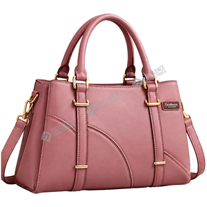 Bolso de Mano de Cuero Rosa para Mujer, Elegante Bolso Tote con Asas Superiores y Correa Cruzada Ajustable - Product Image 2