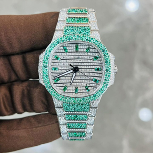 Reloj de Moissanita Personalizado de Alta Calidad con Incrustaciones de Diamantes VVS, Estilo Hip Hop, Regalo para Hombre - Product Image 5