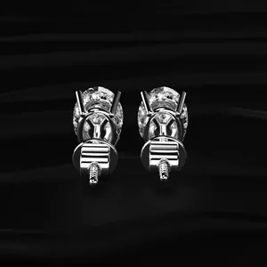 Pendientes de Diamante Ovalados con Halo Oculto, Diamantes Cultivados en Laboratorio, Pendientes Modernos, Joyería Premium, Pendientes Minimalistas - Product Image 5
