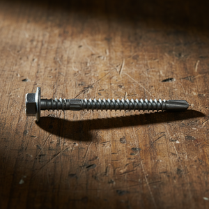 Tornillos Autoperforantes con Cabeza de Arandela, Acero al Carbono Galvanizado en Caliente, Métrico/Pulgadas, Rosca Profunda y Gruesa, Longitud Completa - Product Image 1