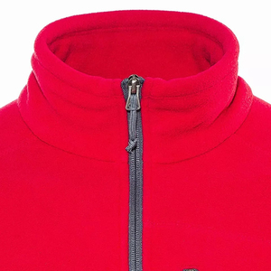 Veste en polaire rouge pour homme, col roulé zippé, décontractée, respirante, en polyester tricoté, pour l'automne - Product Image 5