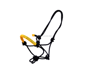 Halter de cuerda de nailon equino Premium con banda de nariz trenzada y broche rápido para carreras de caballos para venta de exportación - Product Image 1