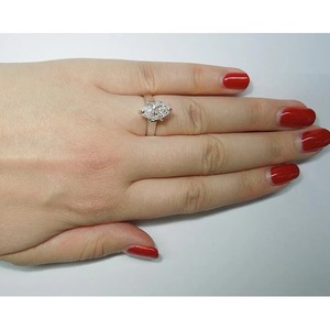 Anillo solitario con diamante natural genuino de 3,01 quilates, joyería para mujer, nuevo - Product Image 2