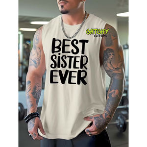 Débardeur Homme Tendance Streetwear Été Coupe Musclée Mélange Coton Décontracté Sans Manches Vente en Gros - Product Image 1