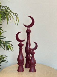 Décoration de table lune de Ramadan en bois de qualité supérieure, ornement croissant fait main, accent décoratif islamique pour la maison, décoration de festival musulman, vente en gros - Product Image 3