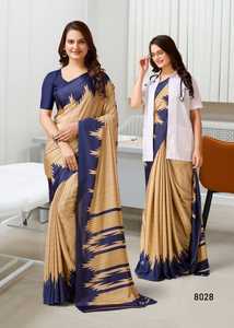 Sari en soie crêpe 6.30 Cut Saree - Product Image 2
