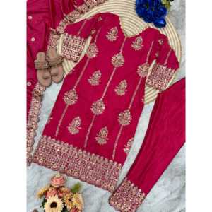 Conjunto de Top, Pantalón y Dupatta para Mujer con Bordado Intenso - Product Image 3