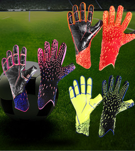 Football Goalkeeper Gloves Full Finger Latex Hook Loop Closure <b>Silicone</b> Printed Non-Slip Breathable <b>Waterproof</b> Unisex Sports - Product Image 5
