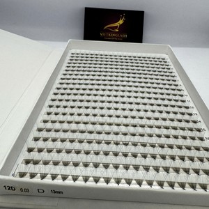 Synthetic Hair Volume Lash Extensions Handmade Natural Long Matte Black Custom Packaging Pointy Base XL XXL <b>Tray</b> Mix Length - Product Image 4