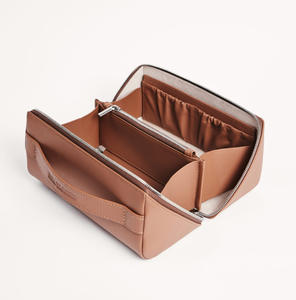 Roziv Sports PU para Bolsa de Cosméticos, Estuche Pequeño con Cierre de Cremallera, Bolsa de Maquillaje Portátil, Ecológica, Estilo Simple, Color Beige, para Viaje - Product Image 5
