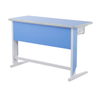 Ensemble de bureau et chaise d'école ergonomique et confortable avec plateau en plastique ABS, bac de rangement intégré, réglable et ignifuge