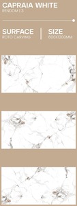 Azulejos de porcelana Carving White Roto de 600x1200 mm con un aspecto lujoso (S) - Product Image 2