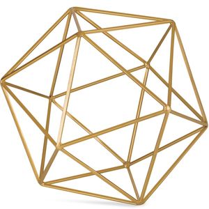 Escultura Decorativa Torre & Tagus Oro Polygon, Gran Estatua Decorativa Geométrica con Acabado Dorado para Mesa de Salón, Oficina u Hogar - Product Image 4