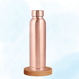 <b>Plain</b> Copper Water Bottle Pure Copper Drinking Container with Screw <b>Cap</b> for Healthy Lifestyle Copper Water Bottle in bulk - Product Image 4