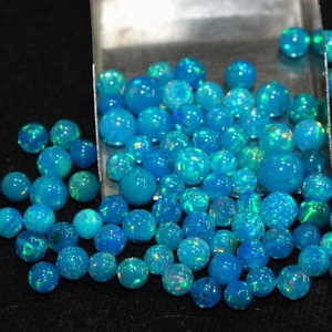 Perles d'opale éthiopienne naturelle, billes de 4-6 mm, opale fumée traitée, pierres précieuses percées au centre de 0,4 mm, HASNAIN GEMS pour la fabrication de bijoux - Product Image 3