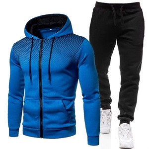Conjunto Deportivo para Hombre, Color Verde Oliva, Sudadera con Capucha y Cierre Completo, Pantalones Deportivos, Color Sólido, Ropa Casual, 100% Algodón, Transpirable, Corte Regular - Product Image 3