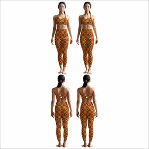 Ensembles de yoga extensibles pour femmes avec tissu respirant pour la gym, le fitness et le yoga. Ensembles de yoga confortables en 2 pièces pour femmes. - Product Image 6