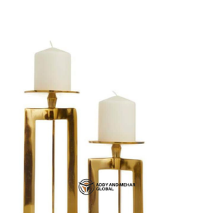 Ensemble de porte-bougies en résine d'os de luxe |   Support de bougie pilier moderne, écologique et durable pour la maison, l'hôtel, Noël, la Saint-Valentin - Product Image 2