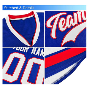 New Design Custom Digital Print Breathable Mesh Fabric V-neck Ice Hockey <b>Shirts</b> 100% <b>Polyester</b> Unisex Adult 7V7 Uniform Color - Product Image 6
