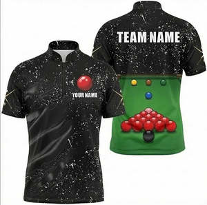 Ropa Deportiva Personalizada para Billar, Jersey de Snooker y Bola 8 con Cierre de Media Cremallera - Product Image 2