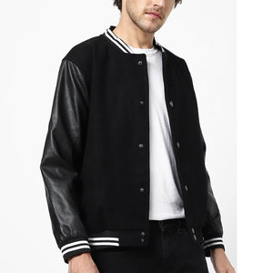 Veste universitaire en patchwork de haute qualité, fabrication en gros, écologique, à bas prix, impression en relief, veste varsity - Product Image 1