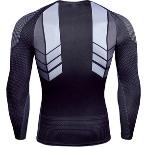 Camiseta de Compresión Raglán con Diseño Gráfico Personalizado para Hombre, Secado Rápido, Alta Elasticidad, para Correr, MMA, Jiu Jitsu, BJJ, Deportes - Product Image 3