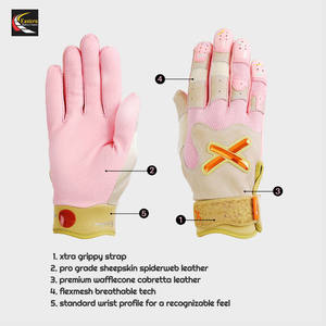 Guantes de Bateo de Béisbol y Sóftbol de Poliéster para Interiores, Personalizados, Ligeros, Ecológicos, Duraderos para Hombre - Product Image 4