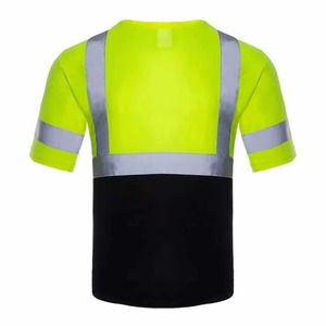 เสื้อยืดทำงานคุณภาพดีที่สุด เสื้อยืดก่อสร้างสั่งทำพิเศษ เสื้อผ้าทำงานเพื่อความปลอดภัยสำหรับผู้ชาย เสื้อยืดสะท้อนแสงความปลอดภัยสูง - Product Image 2