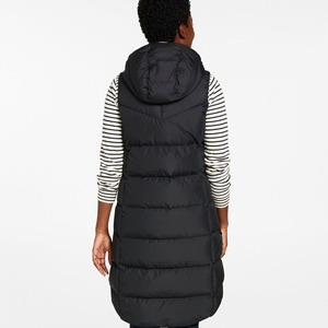 เสื้อกั๊กขนเป็ดสีกากีสำหรับผู้หญิงเสื้อโค้ทกันหนาวแบบลำลองมีซิปรูด - Product Image 3