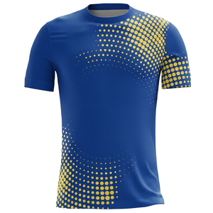 Conjunto de Uniforme de Fútbol Personalizado para Niños, 100% Poliéster, Corte Automatizado, Estampado Degradado, Jersey de Fútbol con Cuello Redondo y Pantalones Cortos - Product Image 1