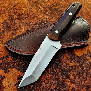 Cuchillo Tanto EDC Hecho a Mano, Cuchillo Táctico de Caza de Hoja Fija Personalizado con Mango de Madera, Cuchillo Compacto de Supervivencia para Exteriores, Venta al Por Mayor - Product Image 4
