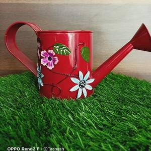 Regadera metálica contemporánea para jardinería en casa, plantas de interior y exterior, con pico largo, flujo controlado, mango ergonómico y duradero. - Product Image 4