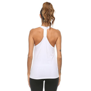 Blusa sin Mangas Holgada de Alta Calidad en Algodón, Poliéster y Spandex para Mujer, con Logotipo OEM, para Gimnasio, Deporte, Fitness, Yoga, Top Deportivo con Cuello en U - Product Image 4