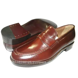 최고의 판매 가죽 신발 천연 순수 신발 정장 캐주얼 수제 가죽 신발 인도