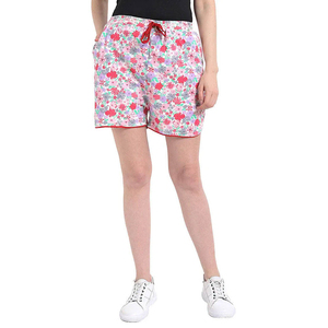 Shorts estampados para mujer, ligeros, de algodón, para la playa, shorts estampados de cintura alta, shorts de moda de verano para mujer. - Product Image 2