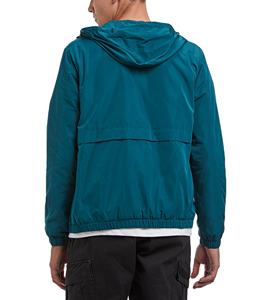Veste softshell à capuche pour homme, couleur turquoise, fermeture éclair, résistante à l'eau, en polyester, vêtements d'extérieur, coupe classique, toutes saisons - Product Image 2