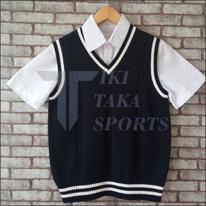 Cardigan en tricot à col en V pour homme, personnalisé, de haute qualité, en laine/nylon, avec un seul bouton, patchwork respirant, idéal pour l'hiver - Product Image 4