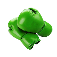 MASGAM SPORTS MS-B2016 Gants de boxe en cuir vert de haute qualité Fermeture à boucle réglable Logo personnalisable