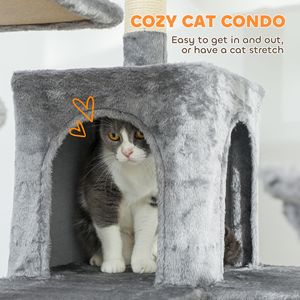 Albero per Gatti Personalizzabile con Design in Legno Ecologico e Peluche per Uso Interno ed Esterno - Product Image 3