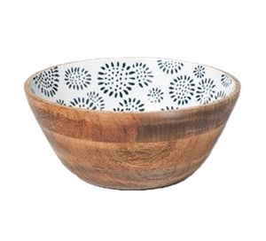 Saladiers en bois émaillé style indien, bol en bois d'acacia pour salade ou fruits, bols de service pour la maison et l'hôtel, impression personnalisée - Product Image 2