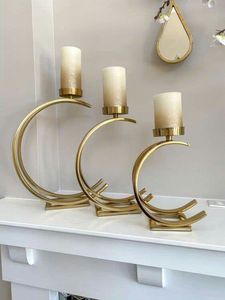 Porte-bougie en laiton de luxe, style vintage, support à bougie en métal – Moderne pour table à manger, décoration d'hôtel et d'événements – Qualité d'exportation - Product Image 5
