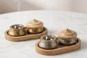 Quemador de Incienso Árabe Festivo de Madera, Porta Incienso Tradicional, Decoración para el Hogar con Fragancia - Product Image 3