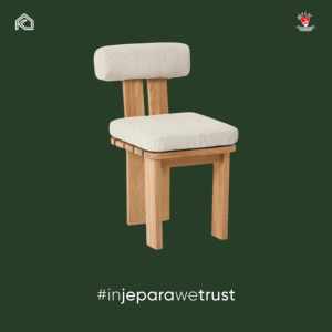 Chaise d'hôtel moderne en bois de chêne avec coussin en mousse, dossier solide, pieds coniques, design scandinave, pour salle à manger, villa, extérieur, intérieur - Product Image 4