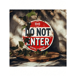 ป้ายโลหะวินเทจรูปวงกลม CIFbuy ป้ายห้ามเข้า สำหรับโรงรถ บาร์ บ้าน คาเฟ่-TikTok สำหรับบริการรับสินค้า Temu - Product Image 4