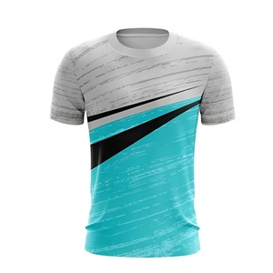 T-shirts de sport personnalisés OEM sublimés pour hommes et femmes, légers, à séchage rapide, en polyester, imprimés sur toute la surface, pour le fitness - Product Image 1