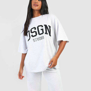 T-shirt personnalisé pour femme, impression sérigraphique, mode estivale, streetwear, décontracté, respirant, 100% coton, manches courtes, couleur personnalisable - Product Image 5